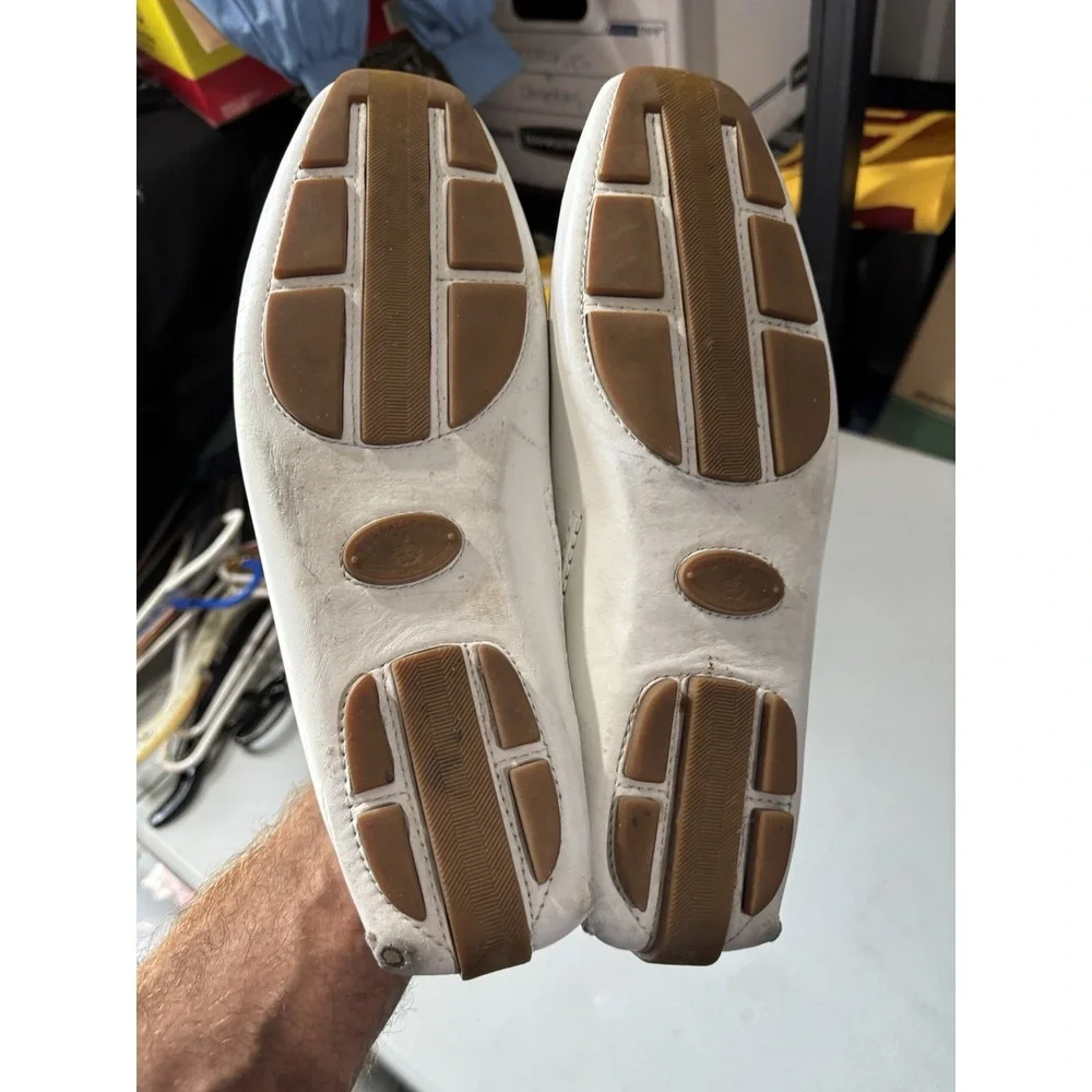 Bally Men's Leather Driving Shoes US9.5 White